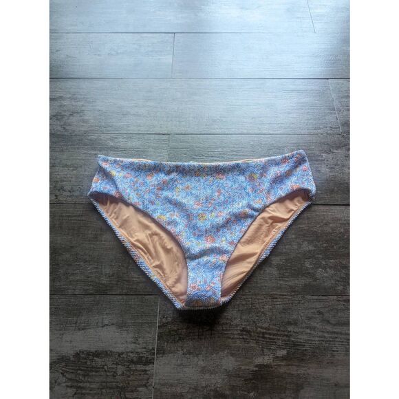 J. CREW RE-IMAGINED Scrunchie Hipster Bikini Bottom Afternoon Floral - Picture 2 of 4